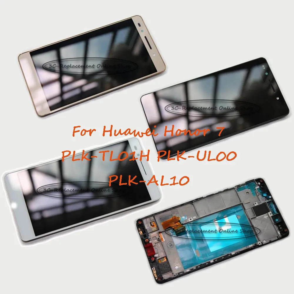 Полный ЖК дисплей + сенсорный экран дигитайзер в сборе с рамкой для Huawei Honor 7 PLk TL01H