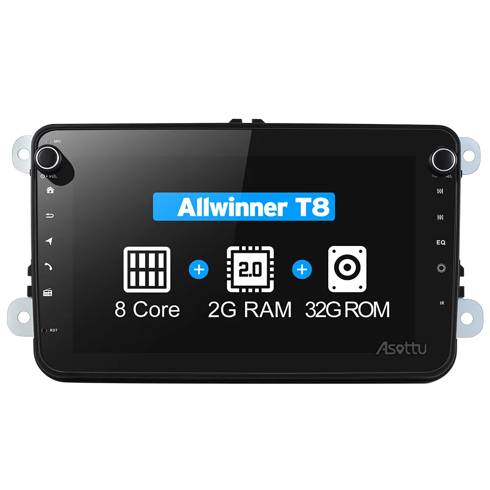 Asottu CDZ8060 android 8,1 автомобильный dvd gps навигатор для skoda для volkswagen golf polo tiguan passat 2 din gps плеер стерео - Цвет: 8.1 Car dvd