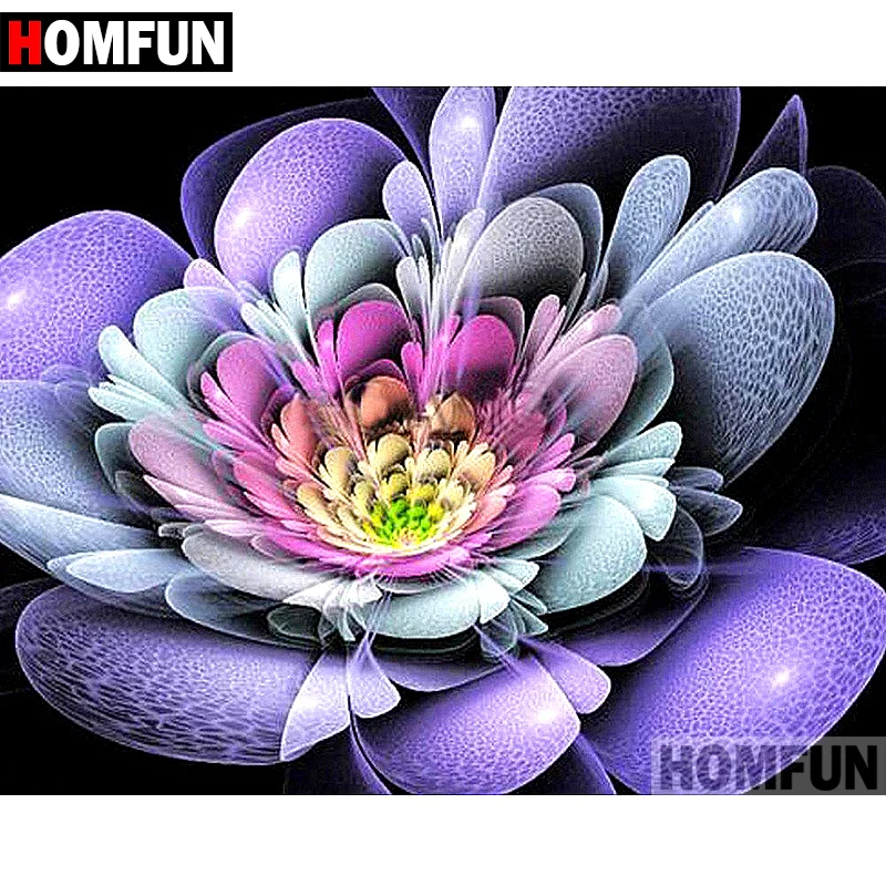 Алмазная живопись HOMFUN абстрактный цветок вышивка крестиком из