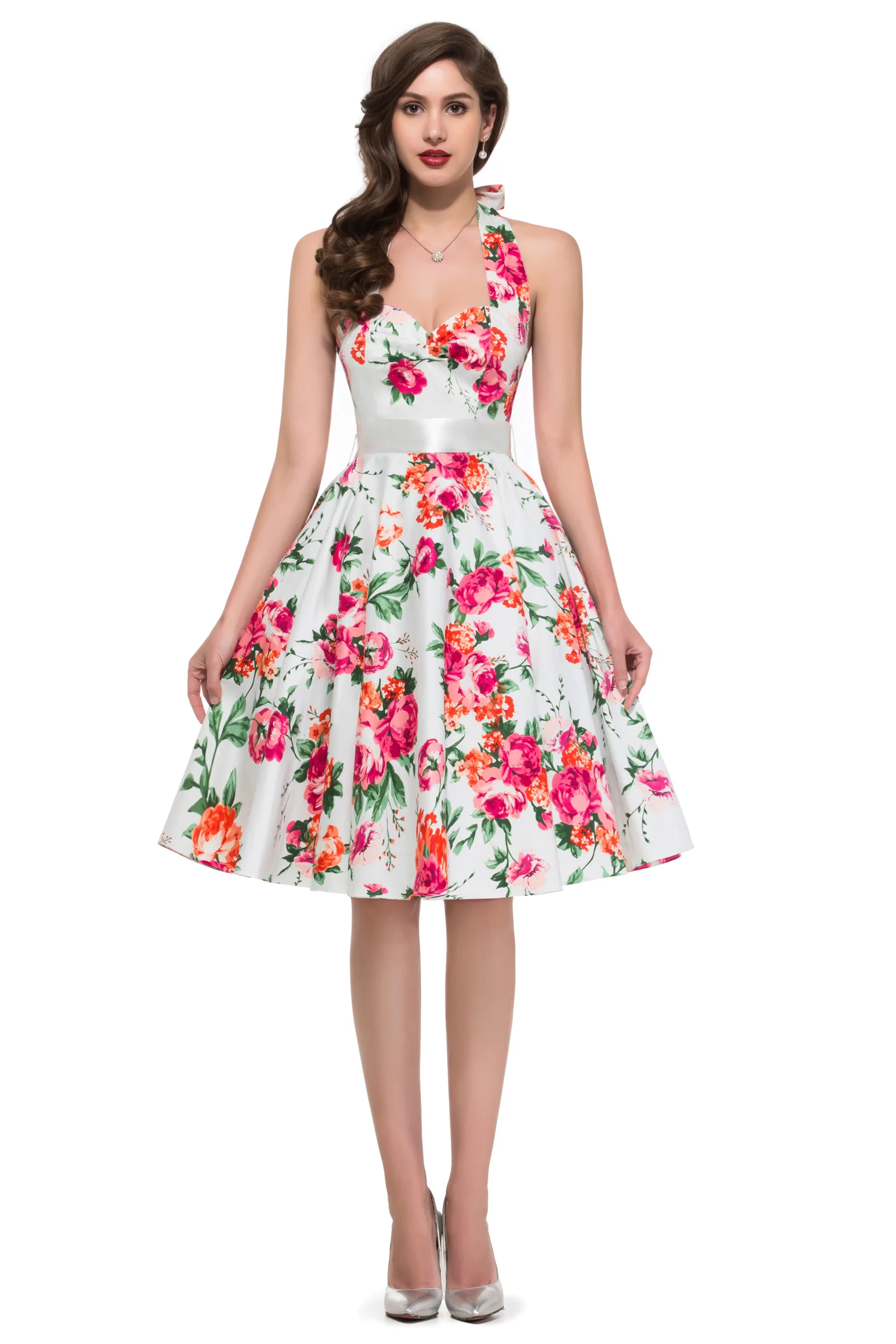 Коктейльное платье для танцев с поясом лямкой через шею v образный вырез в