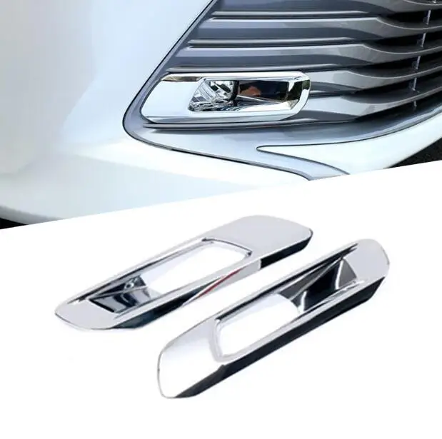 Серый Для Toyota Camry 8 8th XV70 автомобиля ABS Chrome сзади Туман свет лампы+ передних противотуманных фар Рама автомобилей украшения лампа охватывает - Цвет: Серый