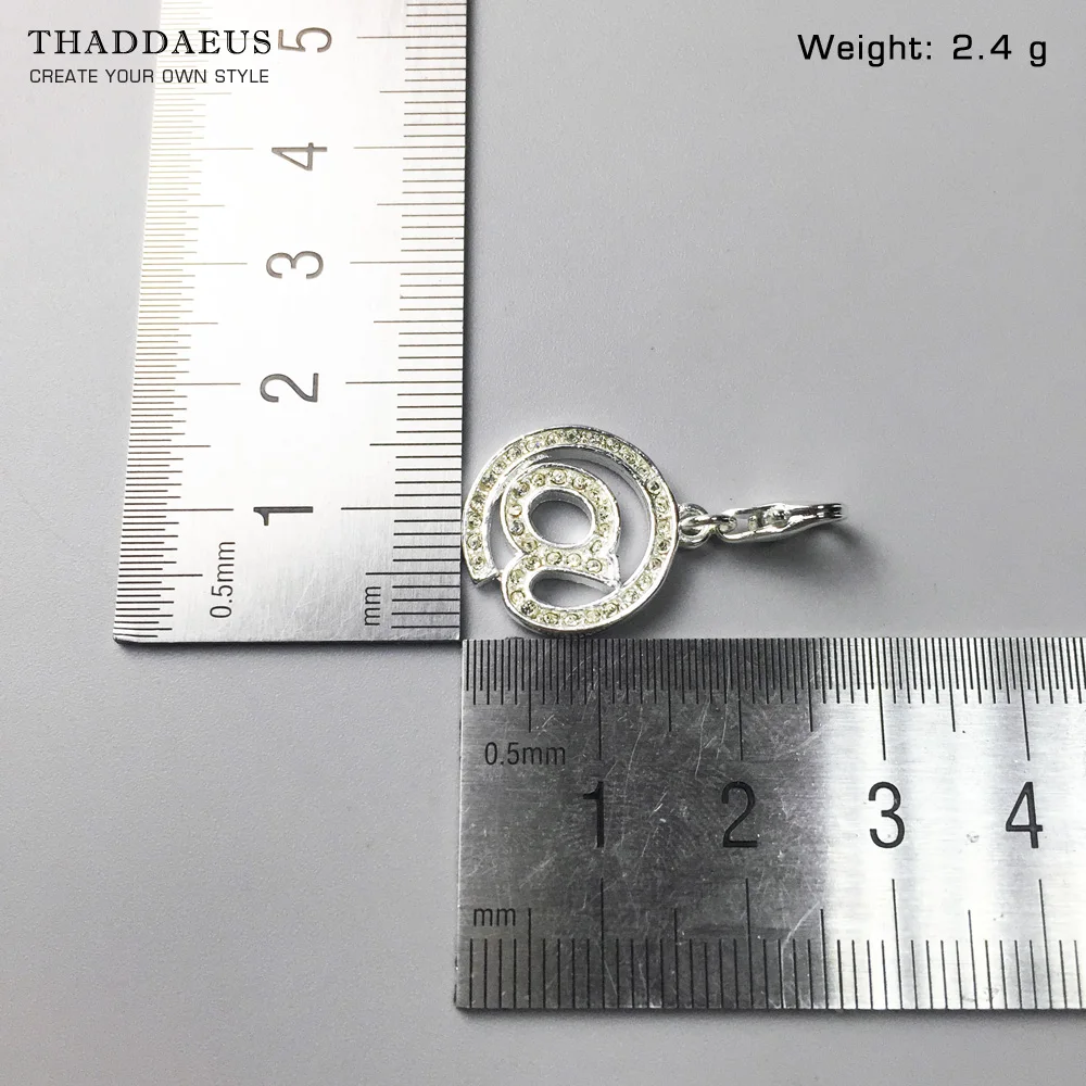 Интернет e-mail@ мне Подвески Fit Браслет Thomas, 925 пробы серебро Европейский Модные украшения, подарки для женщин и мужчин
