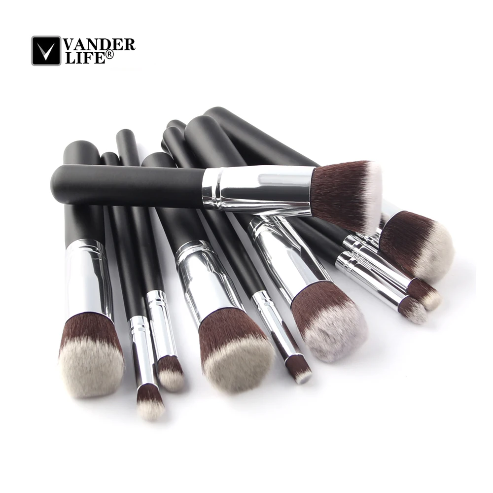 10 шт. кисти для макияжа Профессиональная мягкая косметика набор кистей кабуки