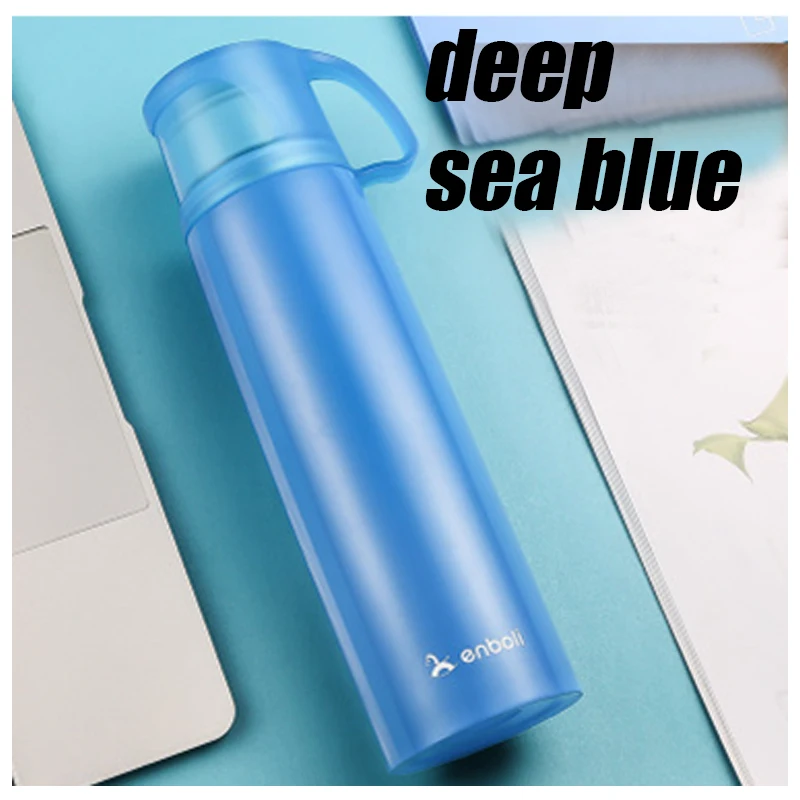 Deep Sea Blue 500 мл Термос из нержавеющей стали, термосы, термосы для детей, детские термосы с крышкой для чая, Термокружка - Цвет: Deep Sea Blue