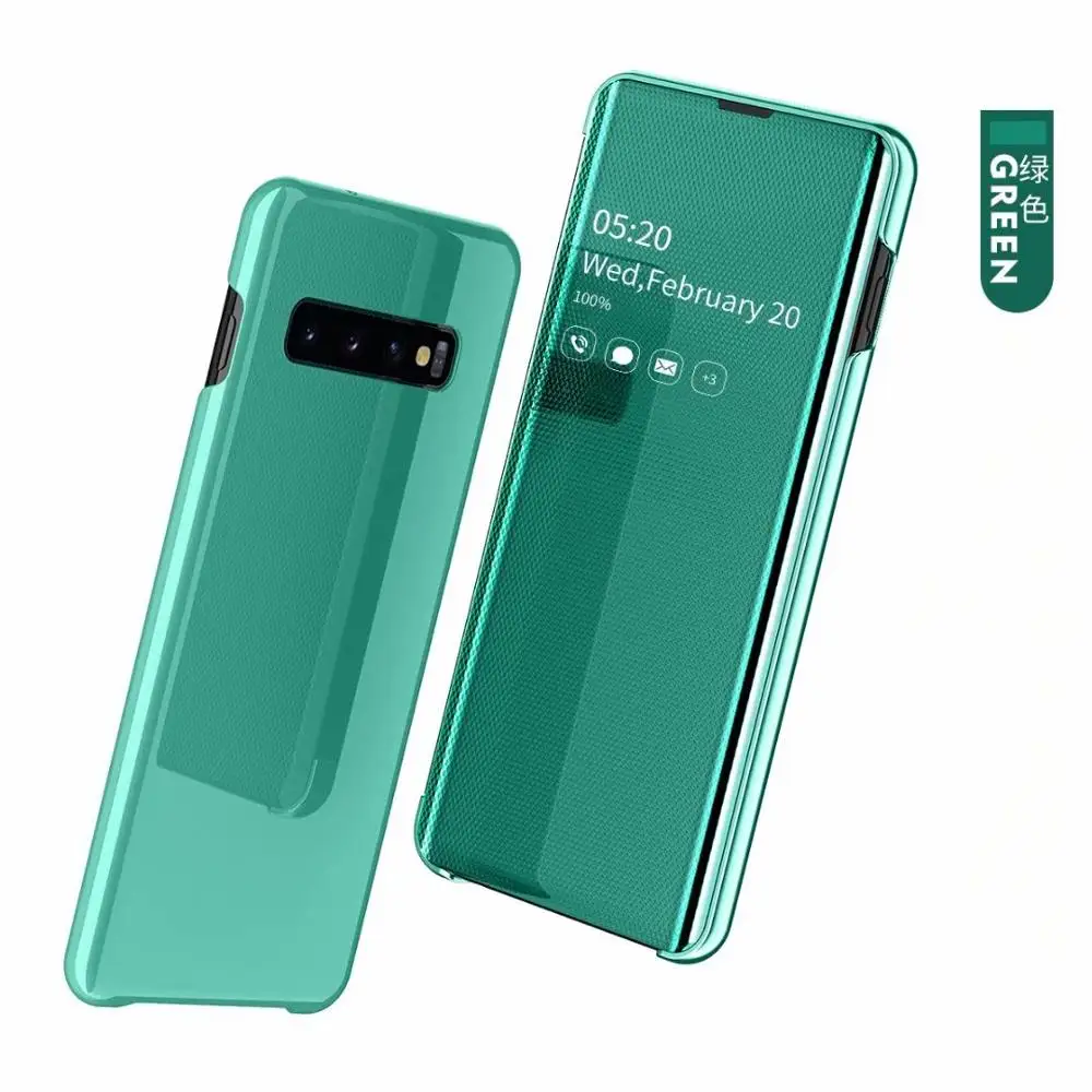 Для samsung S10 чехол S10 зеркальный чехол откидной складной кронштейн задняя крышка для samsung Galaxy S10