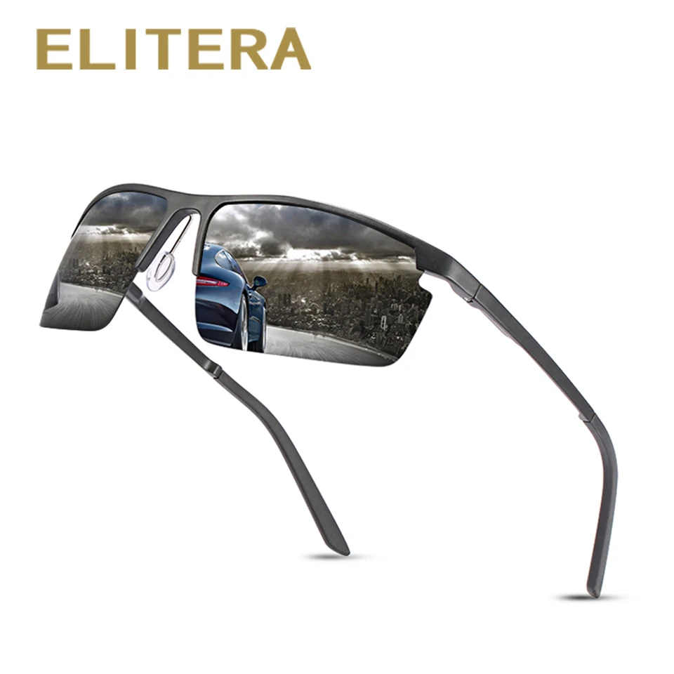 ELITERA алюминиево магниевые мужские поляризованные солнцезащитные очки для