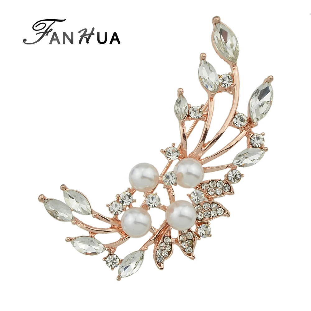 Fanhua Роскошные Свадебная вечеринка Интимные аксессуары Rosegold Цвет с полным горный