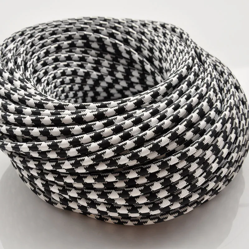 2*0 75 мм винтажный шнур для лампы Эдисона текстильная ткань Электрический