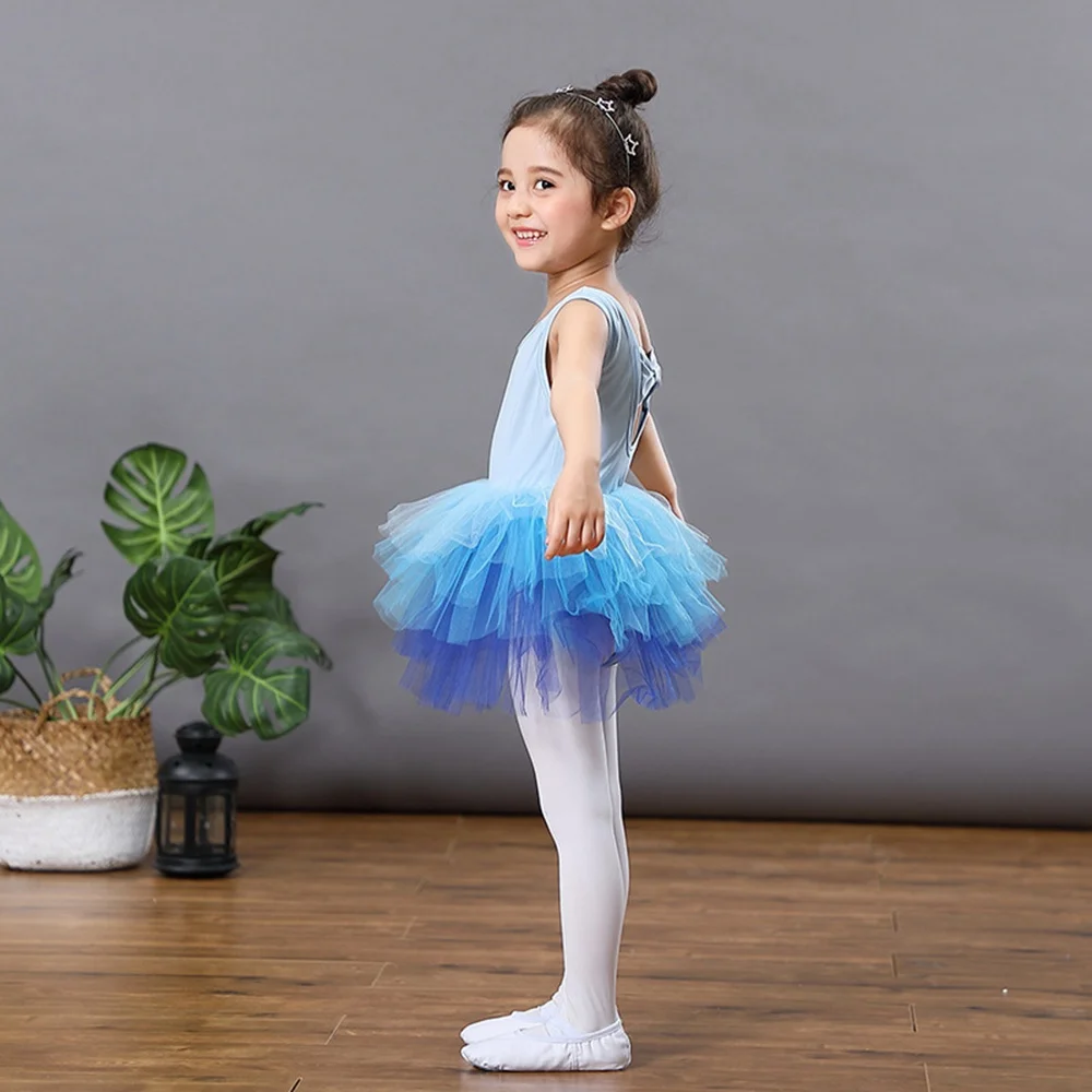 Голубое платье-пачка принцессы для девочек Детские Балетные танцевальные платья