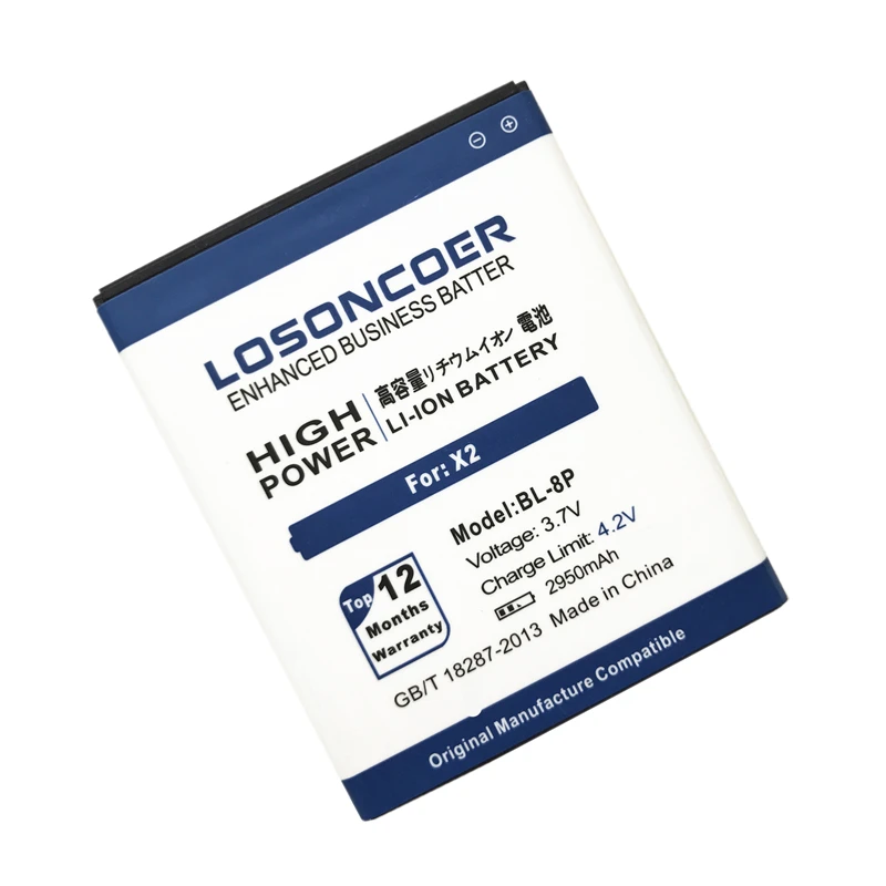 LOSONCOER 2950 мАч BL 8P Аккумулятор для UMI X2 V5 VOTO DNS S5002 BL8P мобильный телефон аккумулятор +