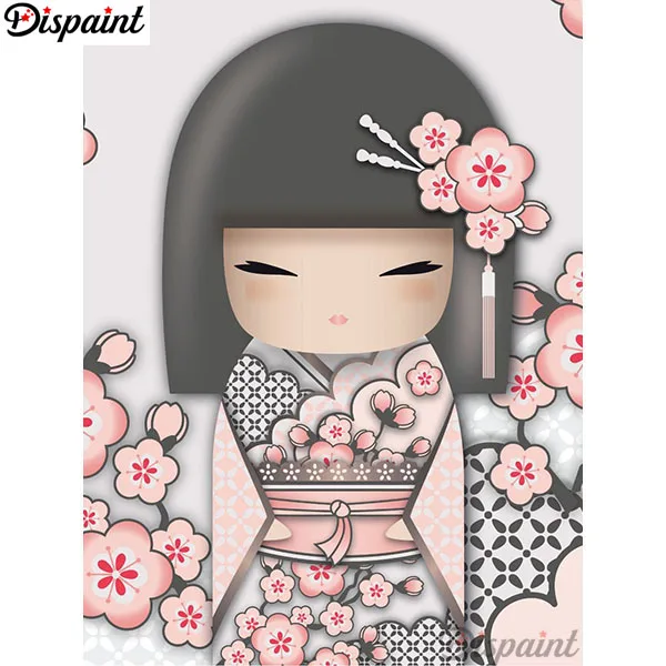 Dipaint полная квадратная/круглая дрель 5D DIY Алмазная картина "Девушка из мультфильма" 3D вышивка крестиком 3D домашний Декор подарок A14457 - Цвет: Красный