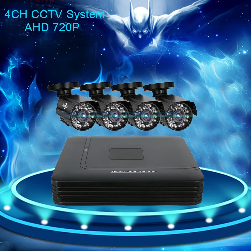 4 канала система Скрытого видеонаблюдения Системы 4CH Мини DVR 720P ИК Пуля Открытый AHD Камера безопасности Системы комплект Camaras De Seguridad XMEYE 1200TVL 42
