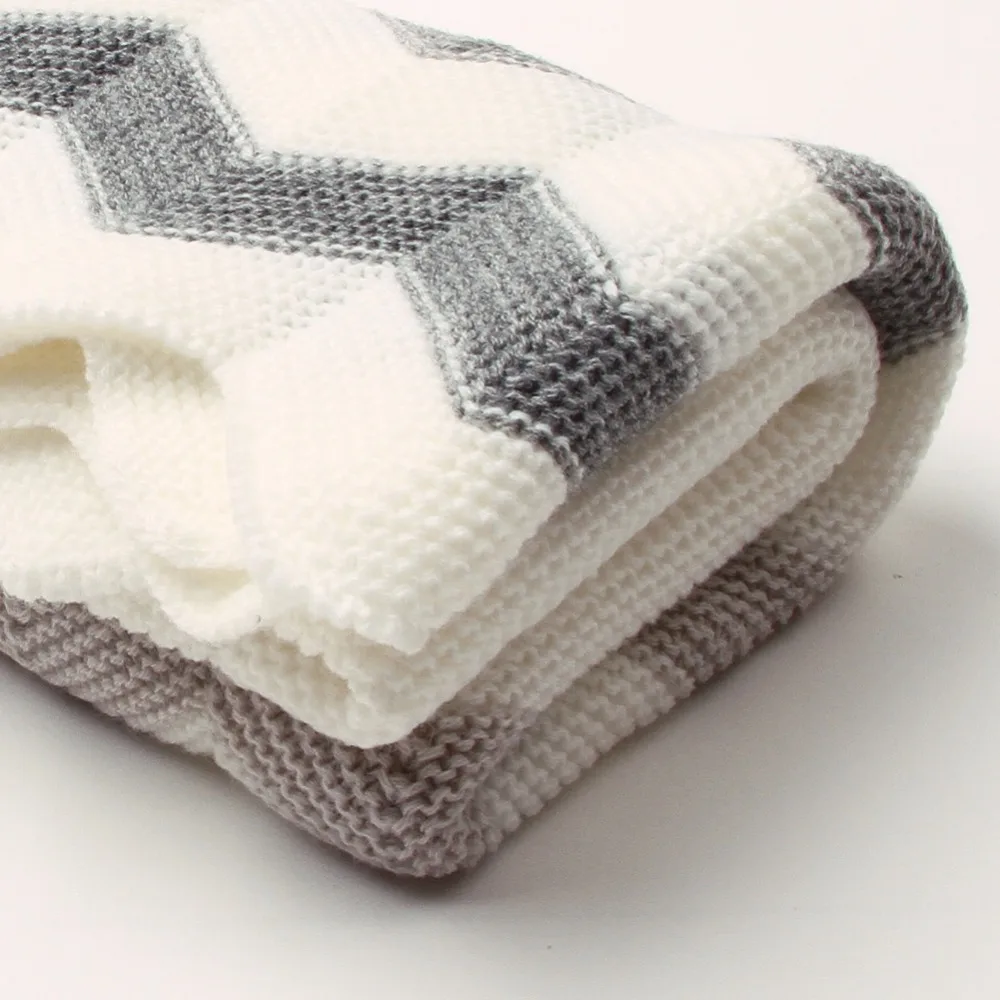 Детское одеяло вязаные пеленки для новорожденного мягкие хлопковые крошки