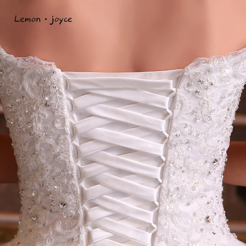 Великолепные бальные платья свадебные платья Пышное Кружевное белое арабское свадебное платье с вырезом лодочкой и аппликацией из бисера
