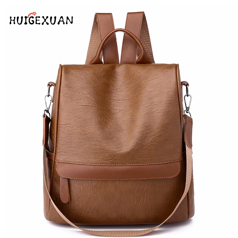 Водонепроницаемый рюкзак из искусственной кожи новинка Женский широкий ремень