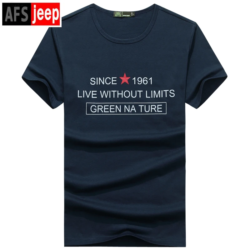 Afs джип/Jeep Battlefield Лето 2017 г. Новый Для мужчин с короткими рукавами круглый Средства