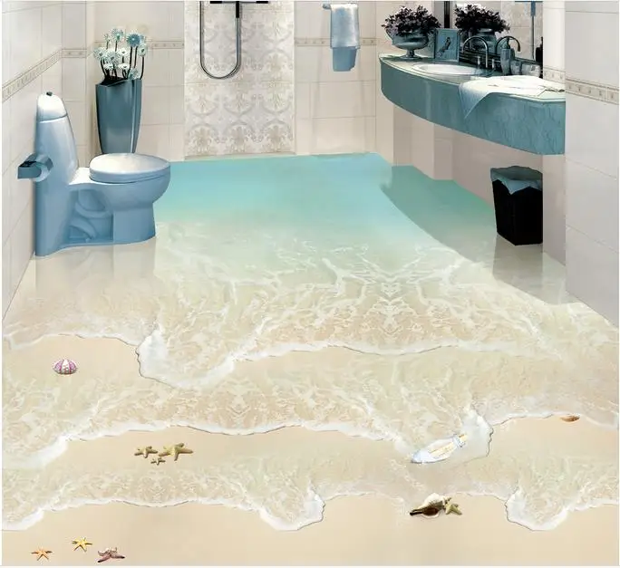 Красивый романтический 3d настил настенный ковер для звукоизоляции обои пляжные