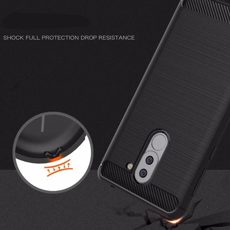 Роскошный чехол Kcatoon из углеродного волокна с защитой от капель для Huawei Honor 6x