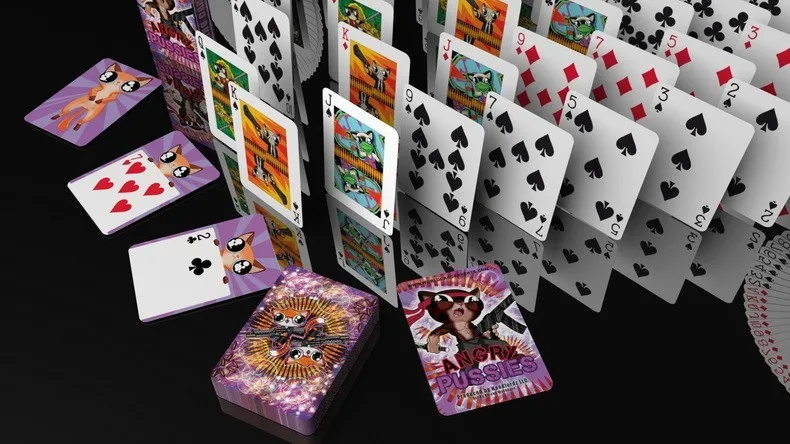 Angry Pussies Playing Cards Poker Size Deck USPCC Custom Limited Edition Sealed Magic Props | Игрушки и хобби