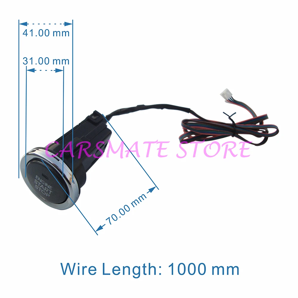 Умная Система запуска двигателя автомобиля с кнопочной кнопкой длинного размера