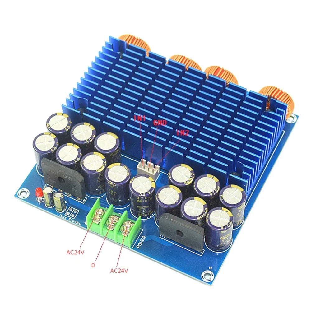 Высокомощный двухканальный Hi Fi Цифровой усилитель класса D TDA8954TH 420 Вт + плата