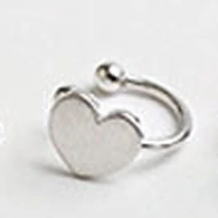 Sliver Heart 1 шт., модные маленькие золотые, серебряные, медные, лунные, с клевером, звездочками, треугольниками, без проколов, серьги для женщин, Brincos Bijoux R016 - Окраска металла: Sliver Heart