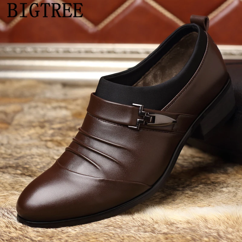 

Mens Dress Boots Business Shoes Men Oxford Leather Men Official Shoes Coiffeur Sepatu Slip On Pria Luxury Brand Erkek Ayakkabi