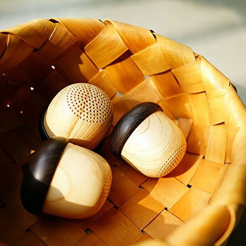 Деревянный динамик в форме гайки с Bluetooth Портативный Стильный сабвуфер мини