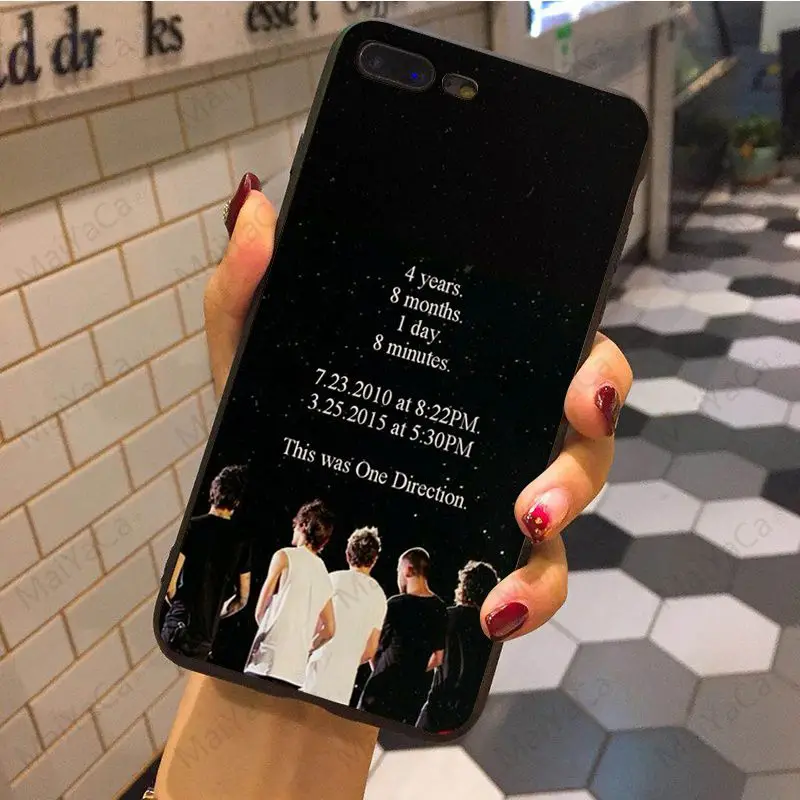 MaiYaCa One Direction Роскошный чехол для сотового телефона s для Apple iphone X XSMax XR XS 8 8plus 7 7plus 6s 6plus 5 5S SE Чехол для мобильного телефона