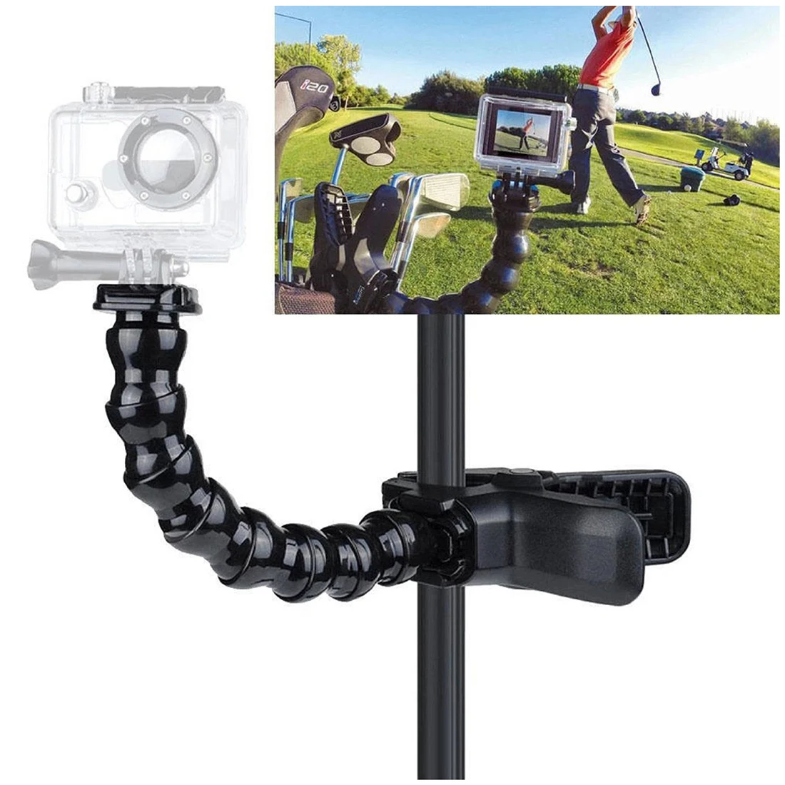 Гибкий зажим для крепления Jaws + 8 шарниров с регулируемой гусиной шеей Gopro Hero 4 hero 3 |