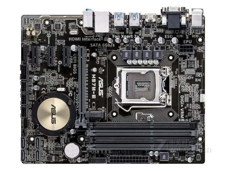 ASUS H97M-E оригинальная материнская плата DDR3 LGA 1150 I3 I5 I7 Процессор USB2.0 USB3.0 H97 рабочего Материнская плата
