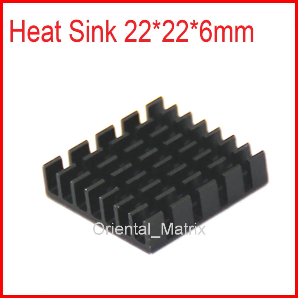 Бесплатная доставка 20 шт. радиатор 22*22*6 мм маленький черный|small radiator|heat sink radiatorheat |