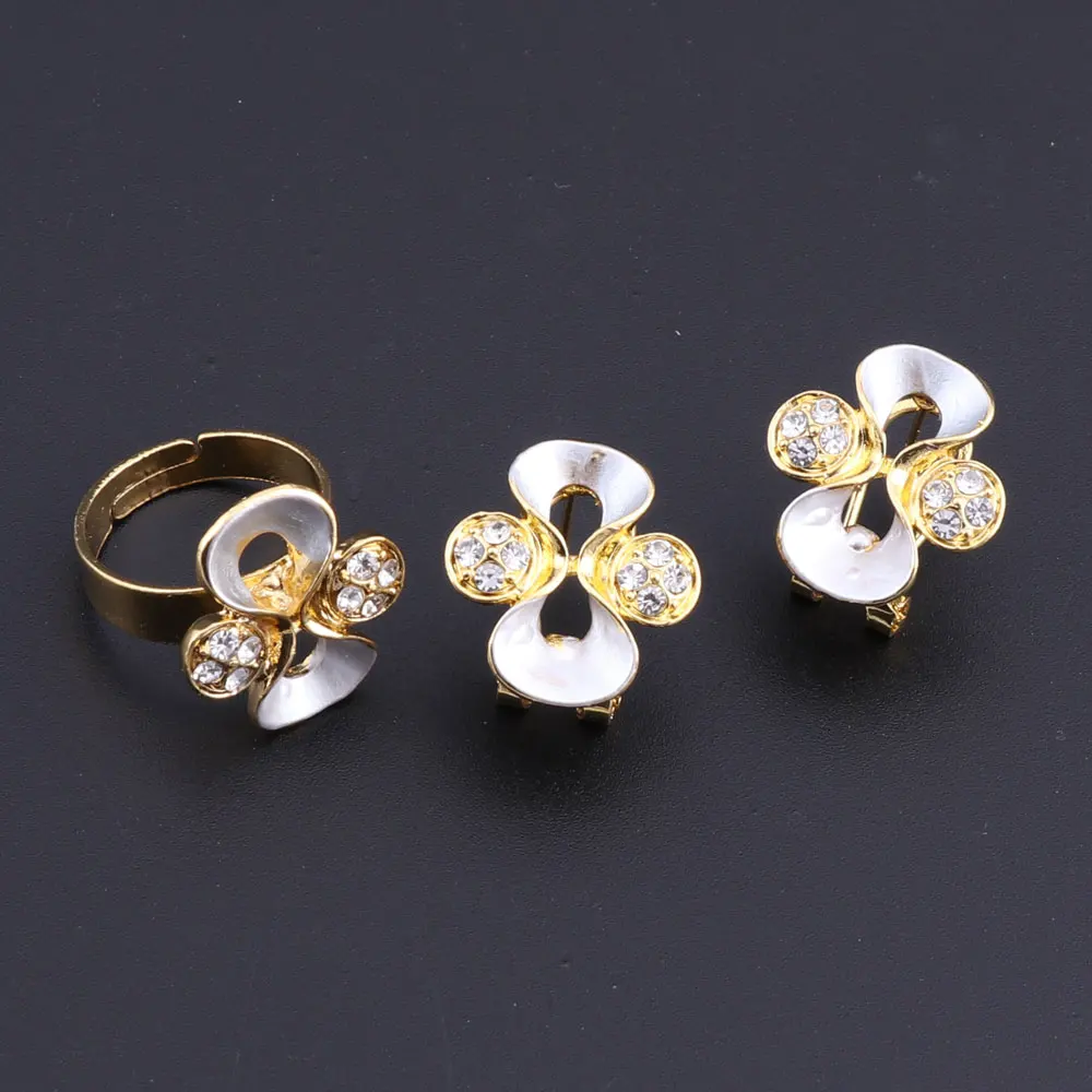 Нигерийские бусы Дубай Цветок Ювелирные наборы для женщин Свадебные африканские