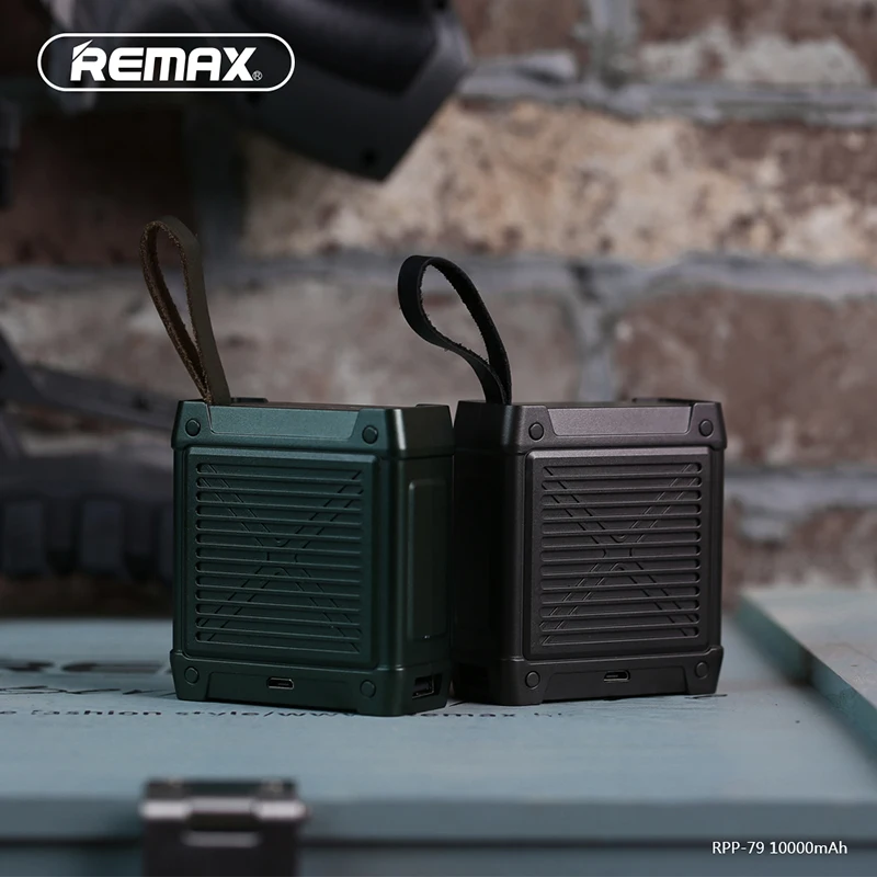 Remax внешний аккумулятор 10000 мАч Портативная Usb зарядка Военный стиль для iphone 8 X