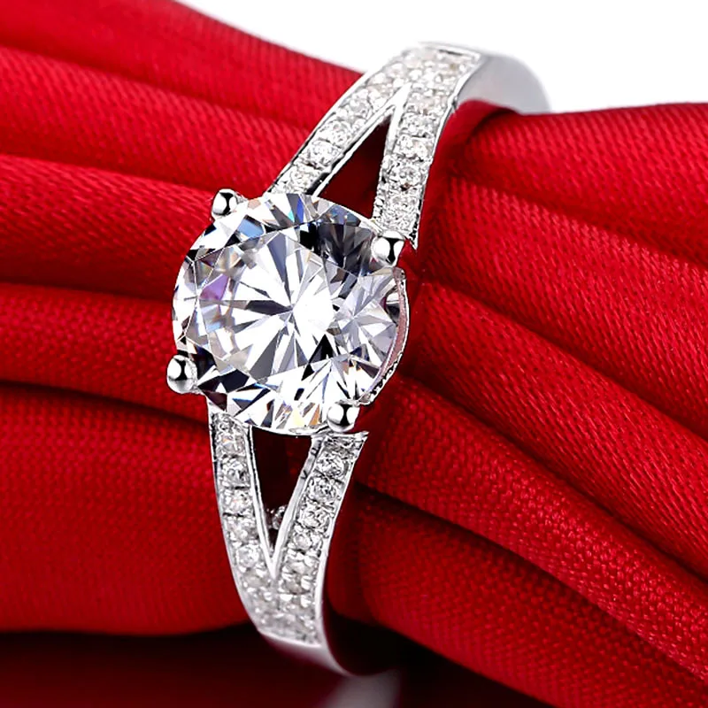 Роскошные ювелирные изделия из стерлингового серебра 925 пробы Свадебные Кольца