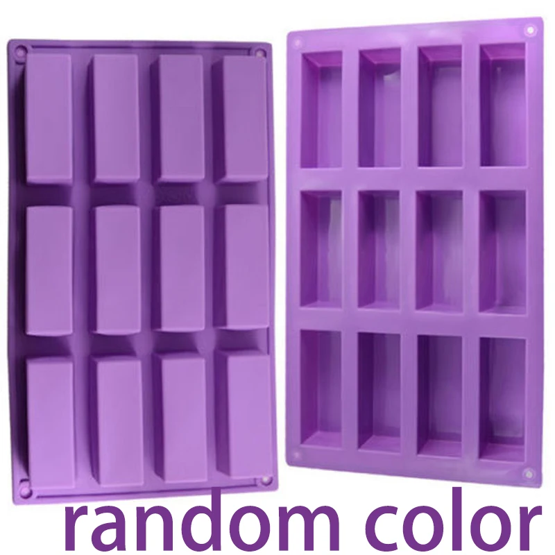 Новейшая модель 12 полости прямоугольник торт силиконовые формы Шоколадные