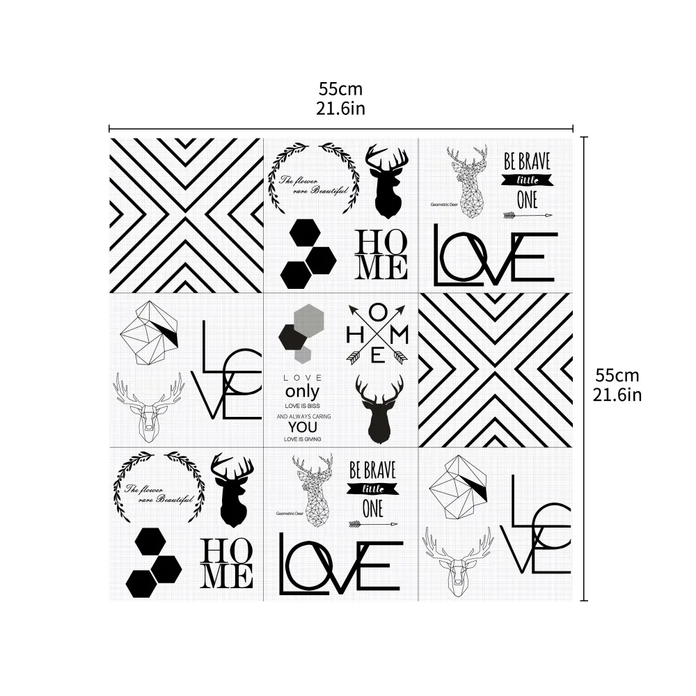 ZHIYU Brand Removabl Furniture Mural Art Waterproof Wall Sticker Black White Love Desk christmas decor Accessories | Дом и сад
