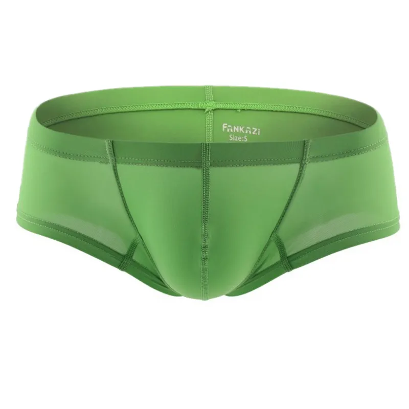 Сексуальное нижнее белье для мужчин бриджи из вискозы однотонные дышащие трусы с