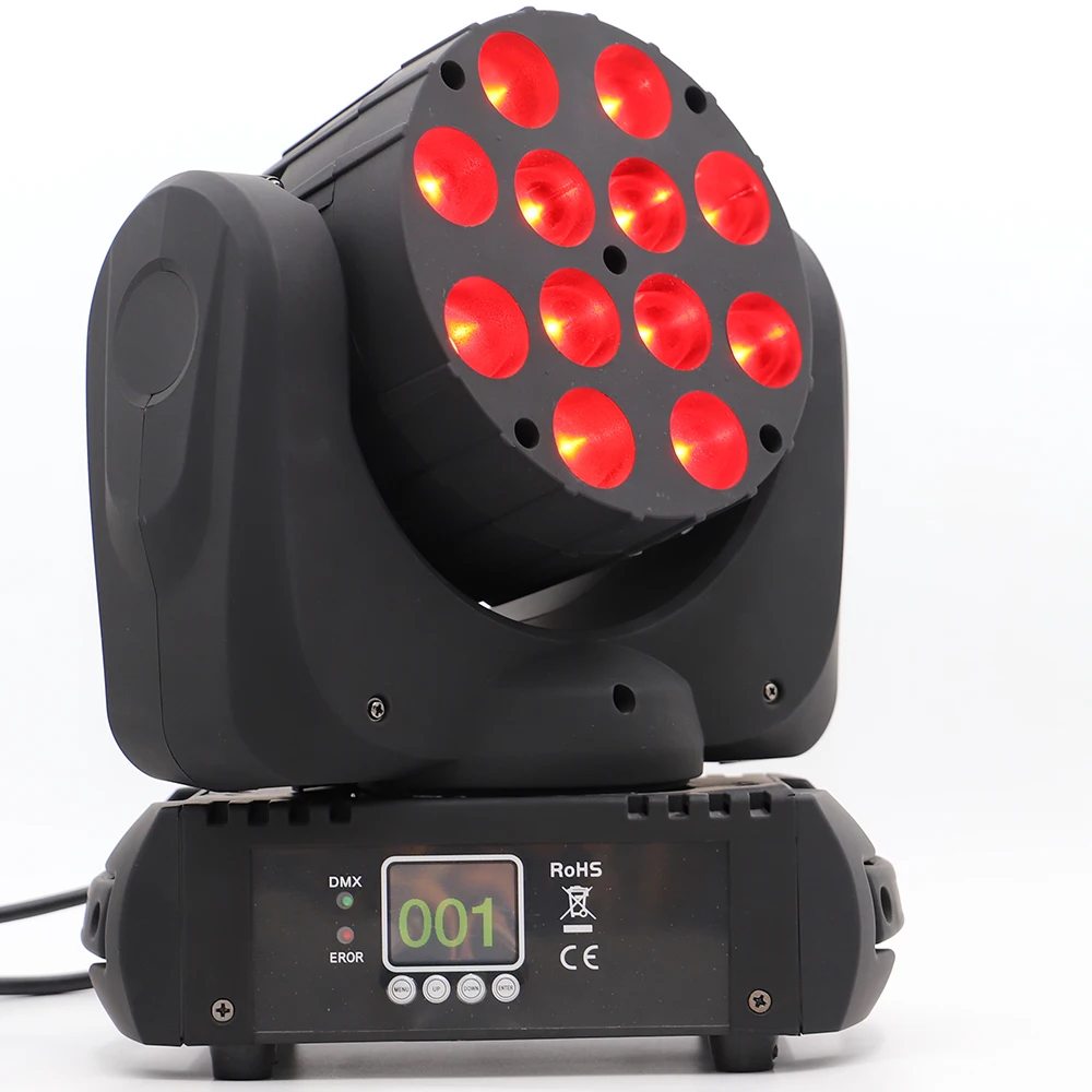 Светодиодный светильник с подвижной головкой 12x12 Вт rgbw quad, профессиональная горячая Распродажа, светодиодный светильник с подвижной головкой 12x12 Вт, светильник