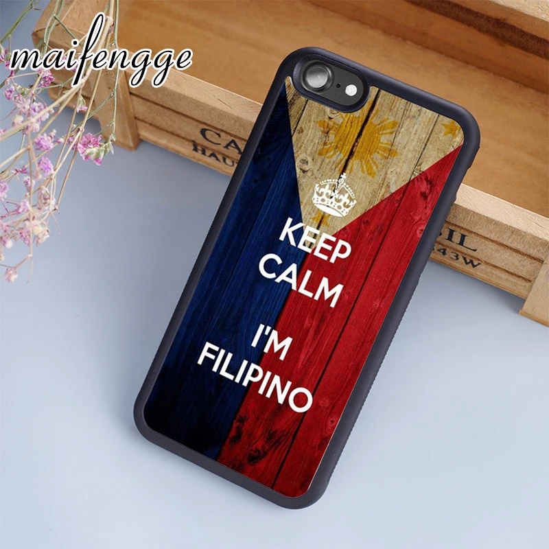 Maifengge чехол с надписью I'm Filipino флагом Филиппин для iPhone 5 6 s 7 8 plus 11 12 Pro X XR XS Max Samsung