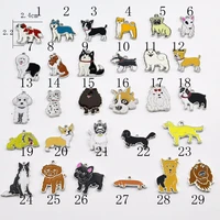 10pcslot 2020 new fashion dog charms animal couple lovely keychain car gift for women jewelry bag pendant men jewelry