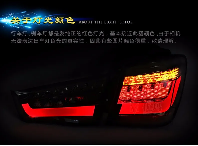 Автомобильный Стайлинг для Mitsubishi ASX задний светильник s 2013- для ASX светодиодный задний фонарь противотуманный светильник DRL+ тормоз+ Парк+ сигнальный светильник s светодиодный