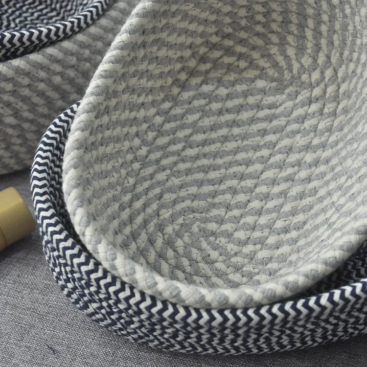 Корзина для хранения грязной одежды из хлопчатобумажной веревки корзина детской