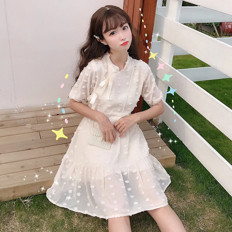 Пляжное платье трапециевидной формы для женщин 2019 лето новый японский корейский