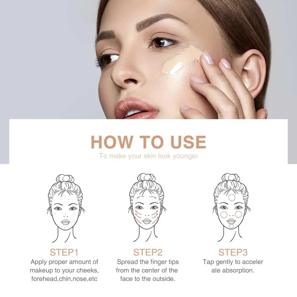 60 мл макияж матовый долговечный консилер основа для макияжа Жидкий натуральный