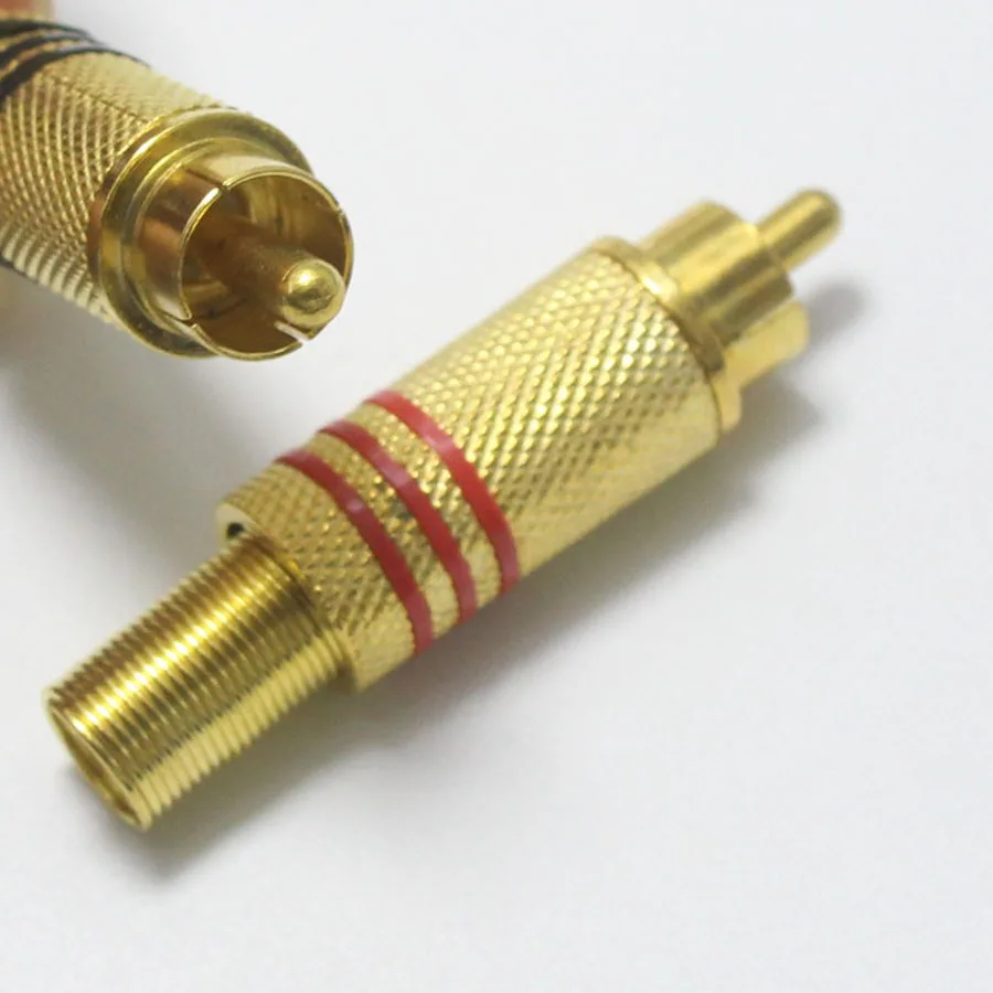1 шт. RCA позолоченный штекер av-разъем адаптера аудиоразъем DIY Ремонтные детали