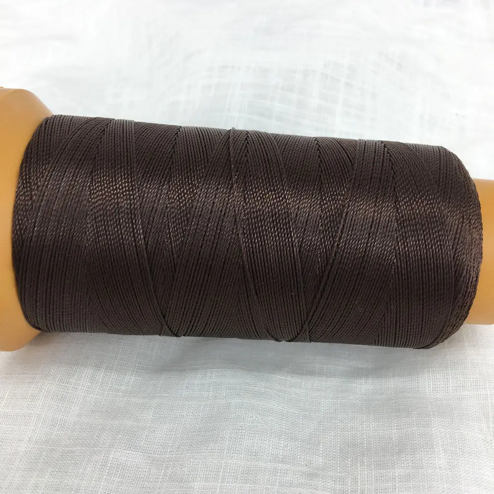 О Fit многожильный Плетеный искусственный шелковые провода DIY макраме шпагат Бисероплетение нити ручной работы фурнитура твист кружева - Цвет: D Brown  07