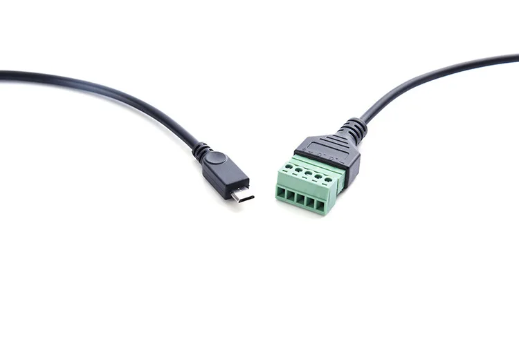 Микро USB 5 Pin 2 0 Мужской до винт с щит цельный кабельный наконечник в комплект