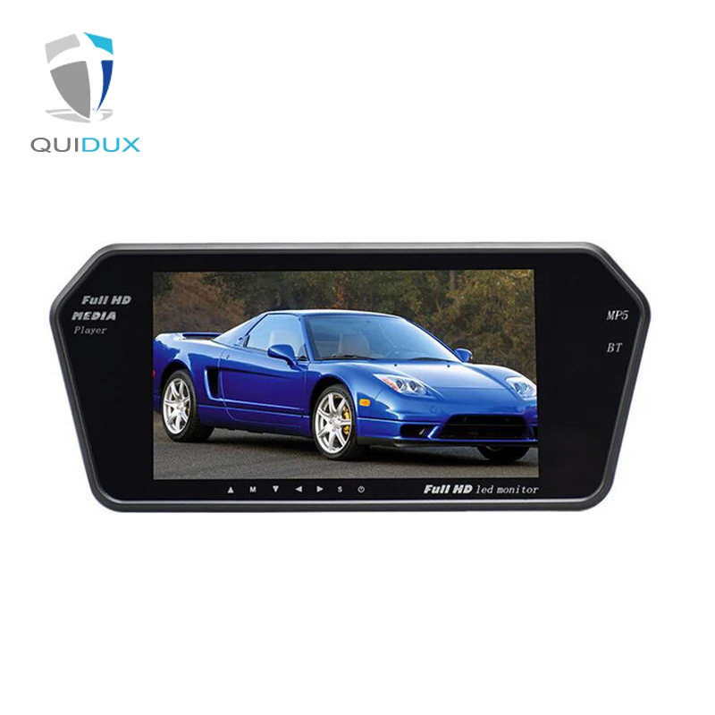 QUIDUX Новый 7 дюймов Зеркало Заднего Вида HD 800*480 Автомобиля Bluetooth Дисплей с FM MP5 Player