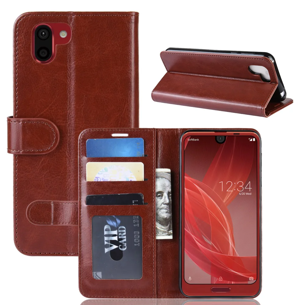 CYBORIS для Sharp Aquos R2 SH 03K чехол кожаный телефона SHV42 откидной Чехол кошелек слот
